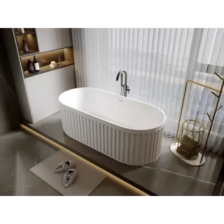 Ванна из искусственного камня Timo Kiara KIARA1680 170x75 см белый